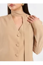 131049 Veste châle à col en V