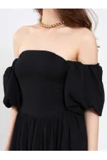 111736 Balloon Sleeve Cotton Dress 111736 Balloon Sleeve Cotton Dress