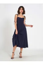 111554 Ruffled Voile Midi Dress