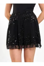 Jupe à sequins taille élastique 041183