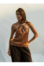 071773 Buckled Satin Blouse