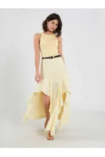 111711 Embellished Belted Dress