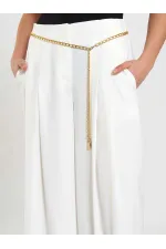 031641 Pervazlı Çift Pile Pantolon