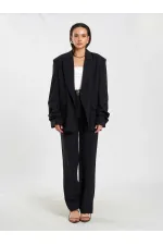 131046 Oversize Kolları Pileli Ceket