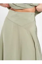 Jupe midi à volants 041162