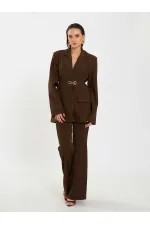 131060 Kemer Detaylı Oversize Ceket