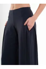 031595 Wide Leg Trousers with Side Pleats