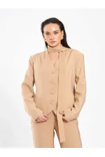 131049 Veste châle à col en V