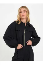 160896 Önü Fermuarlı Bomber Ceket