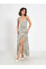 111557 Patterned Slit Dress