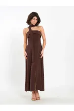 111706 Strapless Dress with Slit