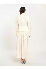 131049 V yaka Şallı Ceket