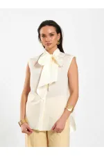 080804 Sleeveless Shirt with Flared Pattern