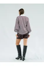 Chemise à col garni pour homme 080726