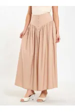 Jupe longue boutonnée sur le devant, style corset, référence 041171