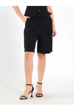 010876 Single Pleated Bermuda Shorts