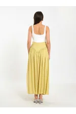 041171 Corset-style Long Front Buttoned Skirt