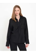 080820 Tencel Shirt with Lace Details