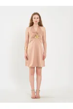 111644 Front Buckle Mini Dress