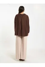 Chemise oversize à col ouvert 080811