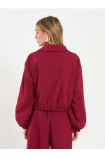 160896 Veste bomber à fermeture éclair frontale