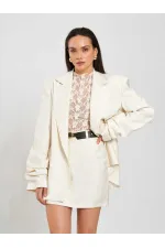 131046 Veste oversize à manches plissées