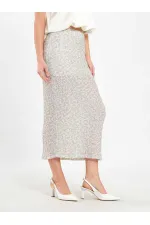 041185 Sequined Midi Skirt