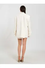 131046 Veste oversize à manches plissées