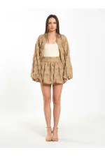 Jupe ballon avec corsage à la taille 041166