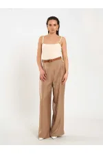 031660 Single Pleated Wide Belt Trousers