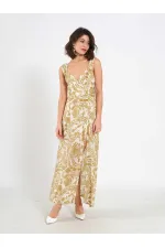 Robe fendue à motifs 111557