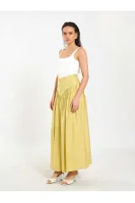 041171 Corset-style Long Front Buttoned Skirt