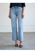 031666 Düz Paça Orta Bel Jeans