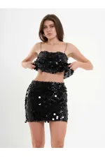 041115 Sequin Mini Skirt