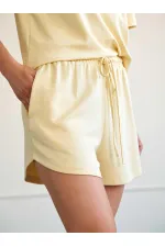 010882 Short mini en maille à taille élastique