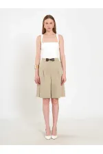 010880 Stella Bermuda Shorts with Buckle