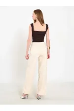 031668 Geniş Paça Denim Pantolon