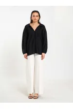 Chemise oversize à col ouvert 080811