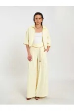 031641 Double Pleated Trousers with Trim