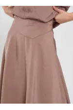 041162 Ruffled Midi Skirt