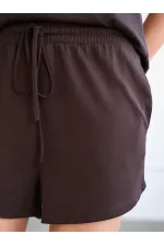 010882 Short mini en maille à taille élastique