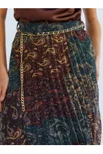 Jupe plissée 041110 avec ceinture à chaîne