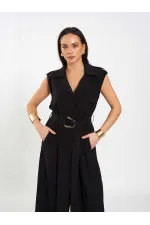 111702 Kolsuz Kendinden Kuşaklı Uzun Elbise