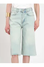 010878 Relaxed Fit Bermuda Denim Shorts