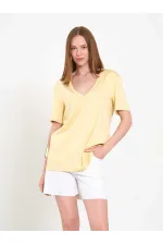 050736 V-Neck Knitted T-Shirt