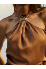 071773 Buckled Satin Blouse