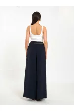 031641 Double Pleated Trousers with Trim