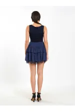 041180 Dantel Detaylı Kloş Etek