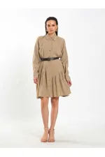 Robe asymétrique à volants et ceinture 111703