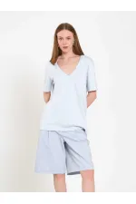 050736 V-Neck Knitted T-Shirt